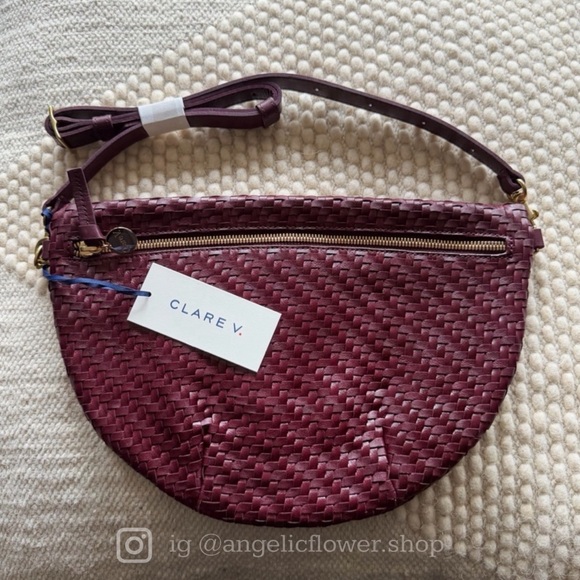 Clare V. Handbags - Clare V Grande Fanny Cassis NWT